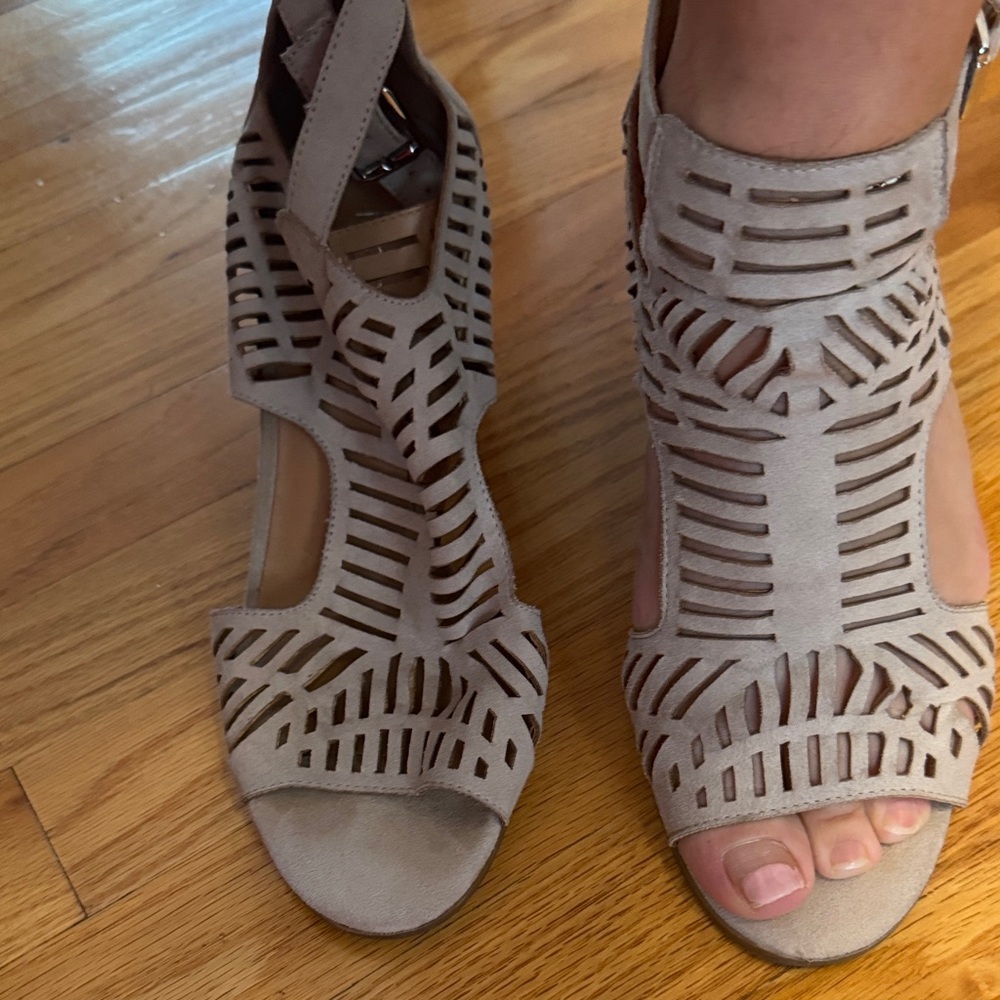 Franco Sarto‎ Taupe Cutout Sandals